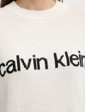 Pullover manica lunga Calvin Klein - bianco - 3