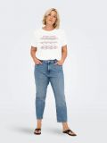 T-shirt con scollo paricollo. regular... - cloud dancer - 3