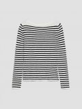 Maglia manica lunga Pennyblack - panna nero - 4