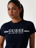 T-shirt manica corta sportiva Guess - oceano - 1