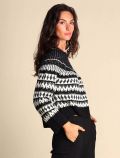 Pullover manica lunga Pennyblack - nero avorio - 3