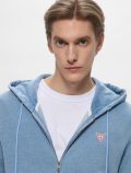 Maglia in felpa zip cappuccio Guess Jeans - denim - 1