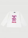 T-shirt manica lunga Chicco - bianco rosa - 0