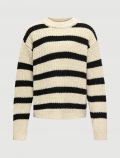 Pullover manica lunga Only - bianco nero - 0