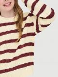 Pullover manica lunga Only - bianco bordeaux - 1