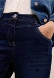 Pantalone jeans curvy. vita alta, gam... - blu scuro - 1
