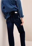 Pantalone jeans curvy. vita alta, gam... - blu scuro - 4