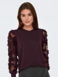 Maglia manica lunga Jdy - bordeaux - 4