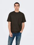 T-shirt manica corta Only & Sons - marrone - 0
