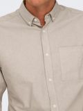 Camicia manica lunga casual Only & Sons - beige - 1