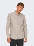 Camicia manica lunga casual Only & Sons - beige - 2
