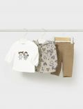 Completo 3 pezzi Newborn - arachide - 0