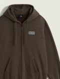 Maglia in felpa zip cappuccio Vans - brown - 1