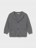 Giacca in maglia, chiusura con bottoni - grigio - 0