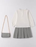 Completo maglia con gonna I Do - panna - 3