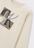 T-shirt manica lunga Mayoral - panna - 1