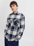 Camicia manica lunga flanella Jack & Jones - dark navy - 5