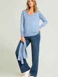 Maglia manica lunga curvy Luisa Viola - azzurro - 2