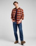 Camicia manica lunga flanella Lee - arancio - 2