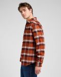 Camicia manica lunga flanella Lee - arancio - 4