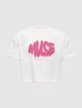 T-shirt manica corta Only - bianco rosa - 0