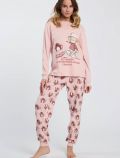 Pigiama lungo Happy People - rosa - 0