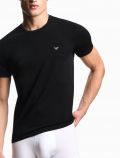 Maglia manica corta in cotone Emporio Armani - nero - 1