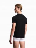 Maglia manica corta in cotone Emporio Armani - nero - 2