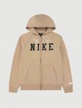 Felpa sportiva aperta Nike - beige - 1