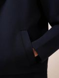 Maglia in felpa con cappuccio rimovib... - blu - 1