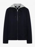 Maglia in felpa con cappuccio rimovib... - blu - 5