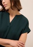 Camicetta a manica corta. scollo a v - verde scuro - 1