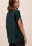 Camicetta a manica corta. scollo a v - verde scuro - 4