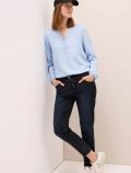 Jeans a vita media. modello slim. chi... - blu scuro - 2