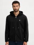 Maglia in felpa zip cappuccio Calvin Klein - nero - 0