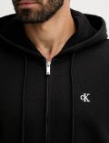 Maglia in felpa zip cappuccio Calvin Klein - nero - 1