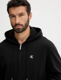 Maglia in felpa zip cappuccio Calvin Klein - nero - 2
