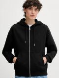 Maglia in felpa zip cappuccio Calvin Klein - black - 0