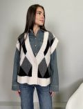 Pullover senza maniche Knit - San Babila - nero latte - 0