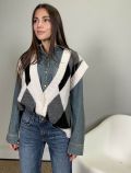 Pullover senza maniche Knit - San Babila - nero latte - 2
