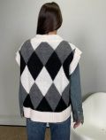 Pullover senza maniche Knit - San Babila - nero latte - 3