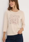 Maglia manica lunga curvy. applicazio... - beige - 0