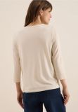 Maglia manica lunga curvy. applicazio... - beige - 5
