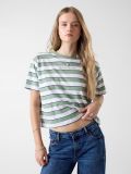 T-shirt manica corta Guess Jeans - verde bianco - 0