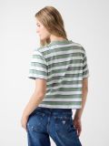 T-shirt manica corta Guess Jeans - verde bianco - 4