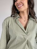 Camicia manica lunga Emme - verde bianco - 1