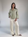 Camicia manica lunga Emme - verde bianco - 2