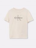 T-shirt manica corta Calvin Klein - bianco sporco - 0