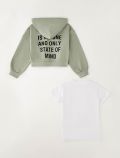 Maglia in felpa I Do - verde militare - 3