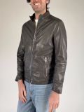 Giubbino in pelle Milestone - antracite - 2